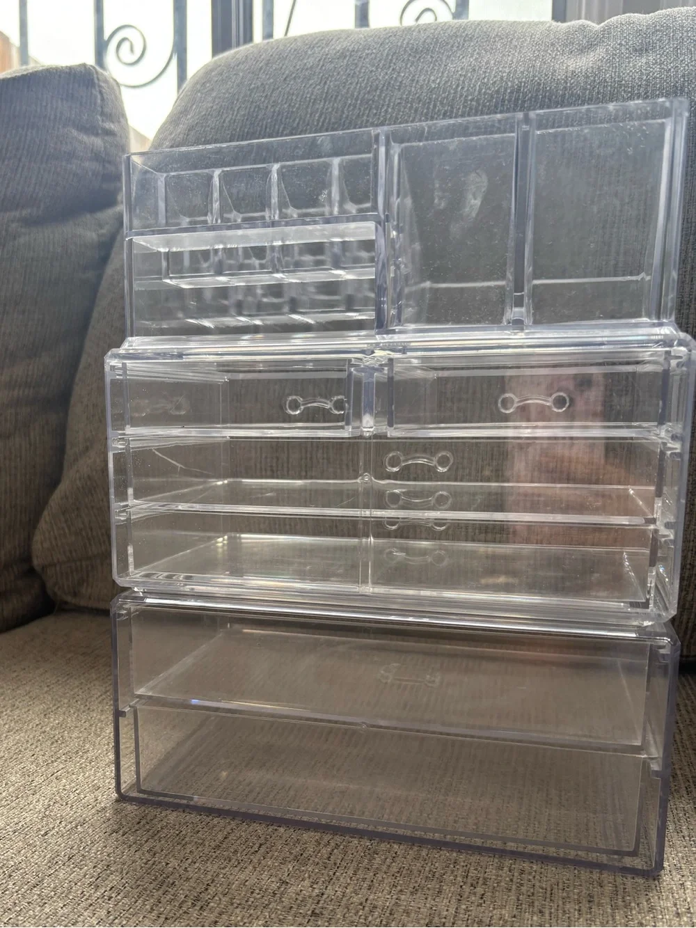 Clear Acrylic Makeup & Jewelry Organizer - Clear
